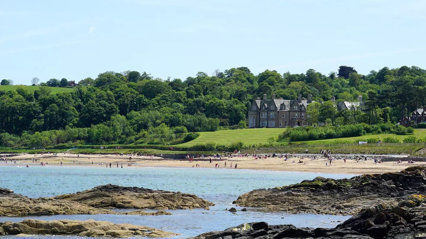 Crawfordsburn beach with Crawford House in the background, near Belfast
