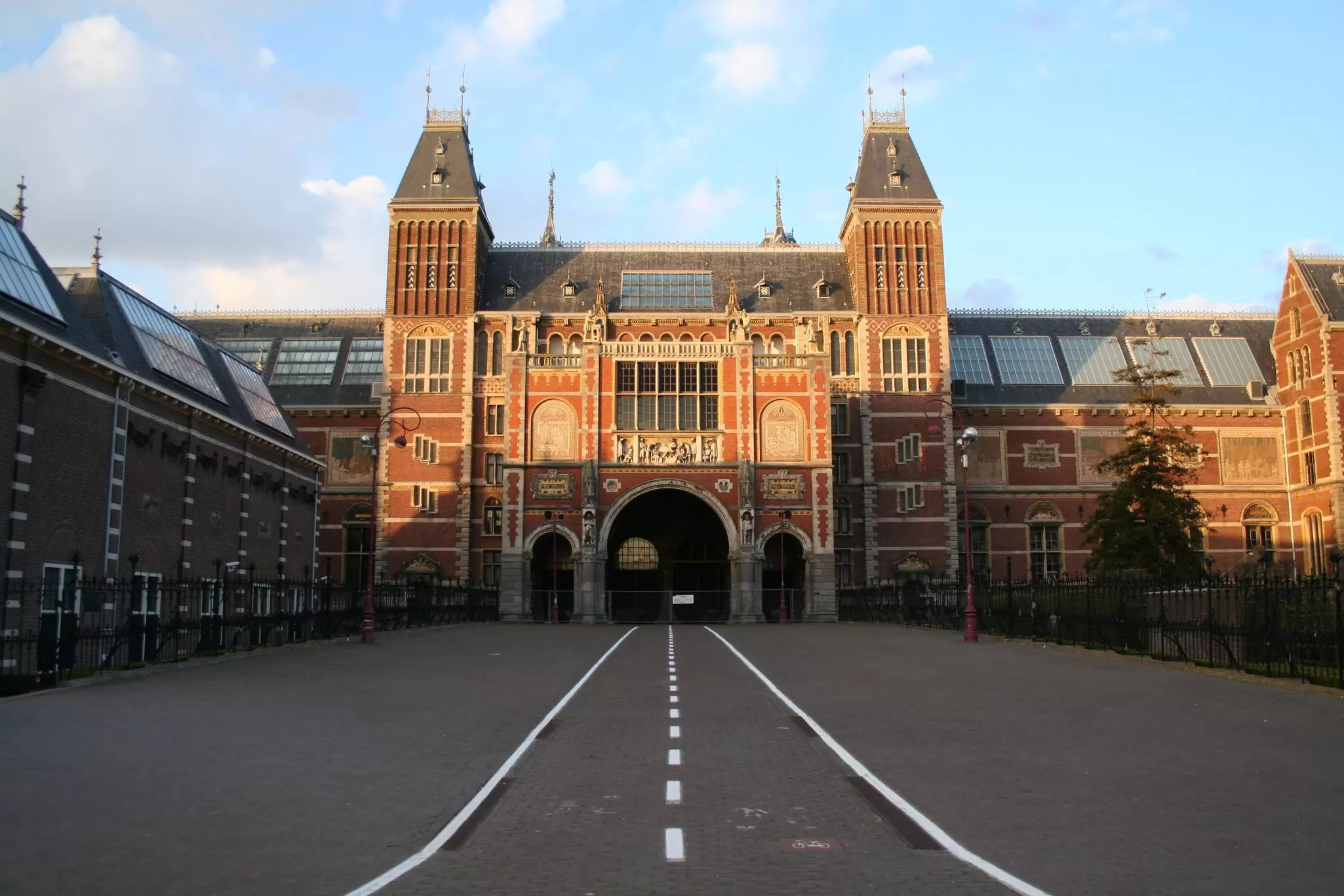 Front entrance of the Rijksmuseum in Amsterdam, Netherlands