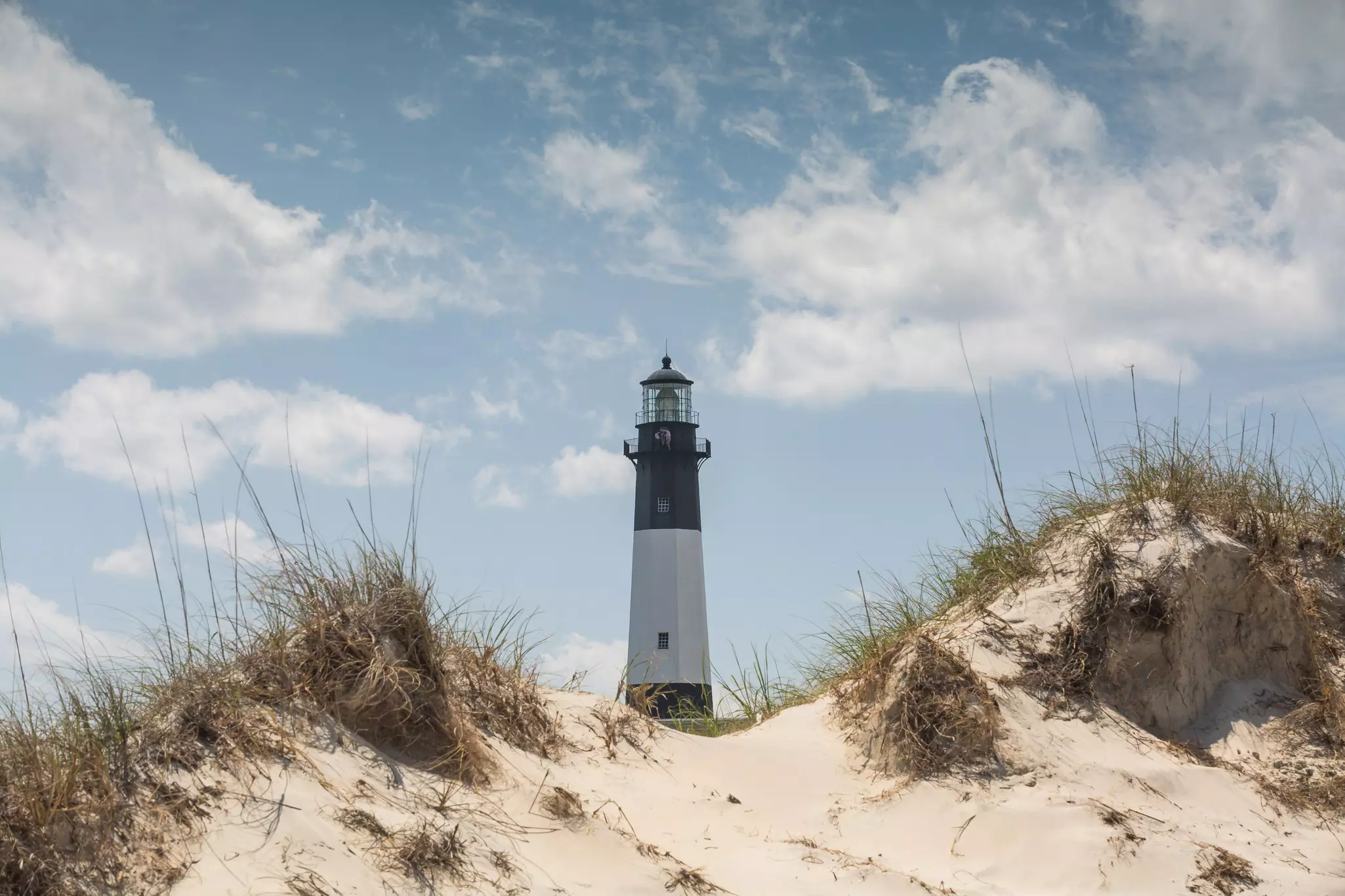 Tybee Island Lighthouse on the Atlantic Ocean in Georgia