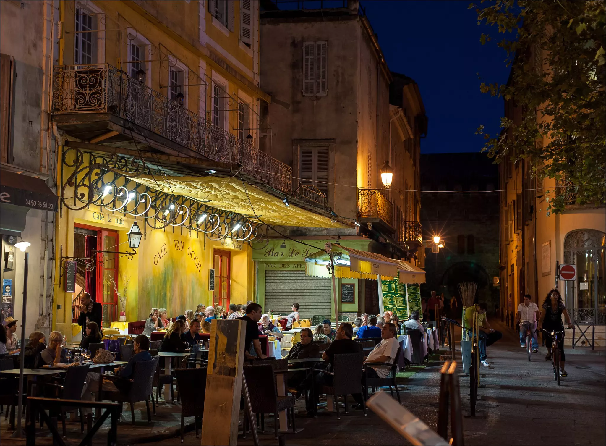 Cafe Van Gogh, Arles, Provence, France.Famous for been depicted on Van Gogh's painting "The Cafe Terrace on the Place du Forum".