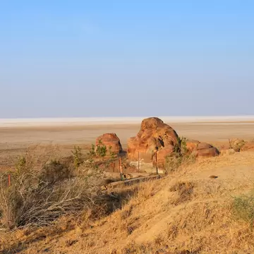 Fossil Park at Dholavira in Great Rann of Kutch, Gujarat India. 