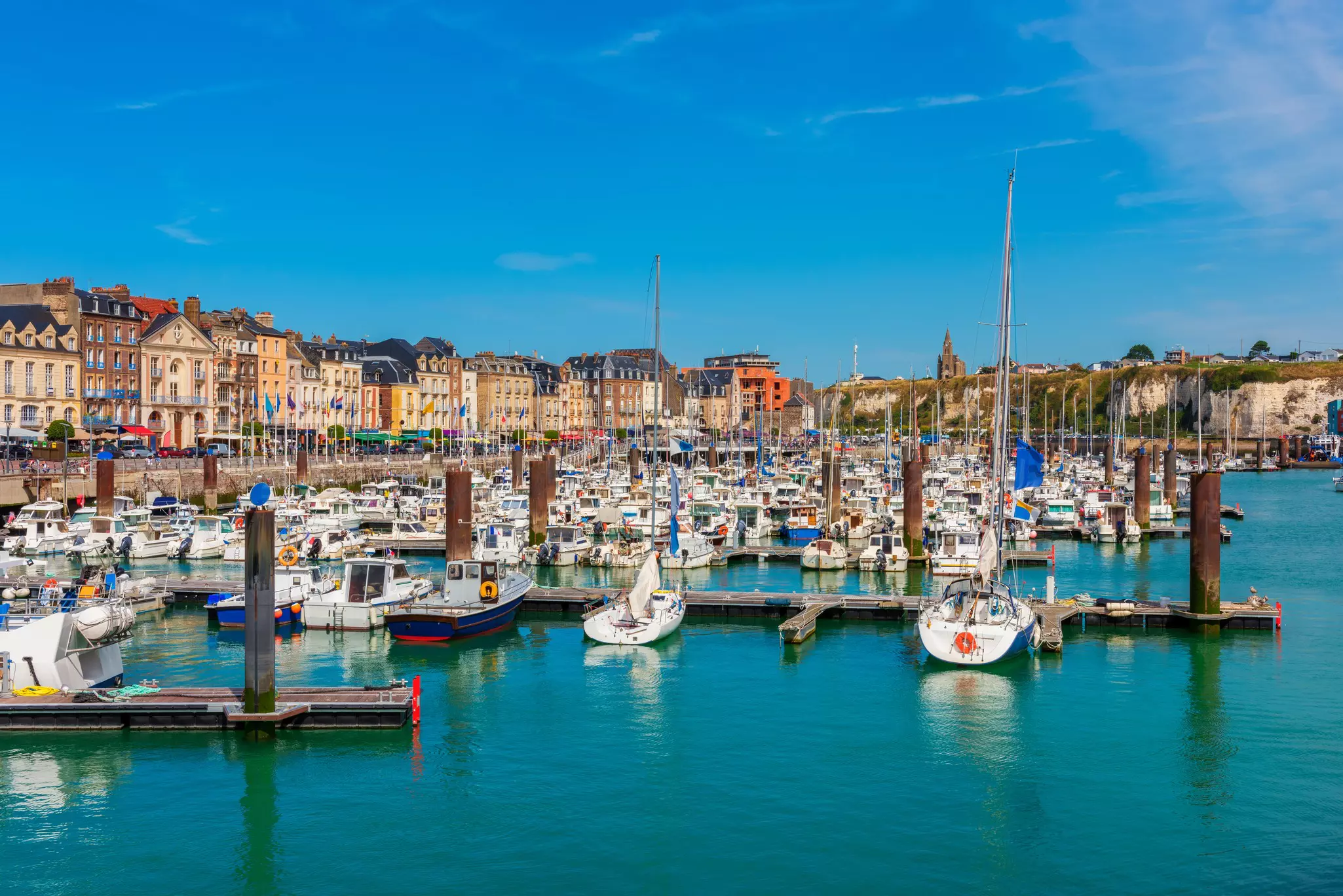 Marina in Dieppe, Normandy, France