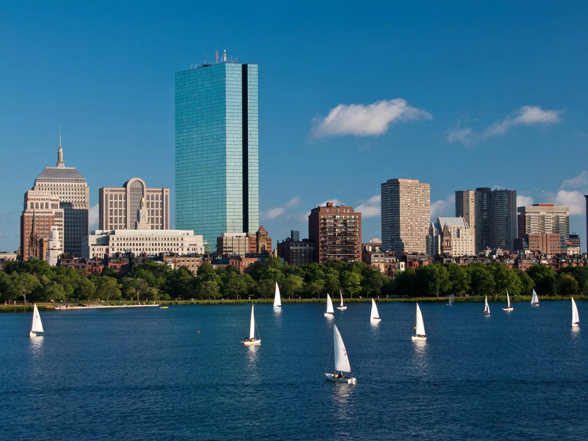 A view of Copley Square in Boston from across the Charles River. hawkeye978/Shutterstock