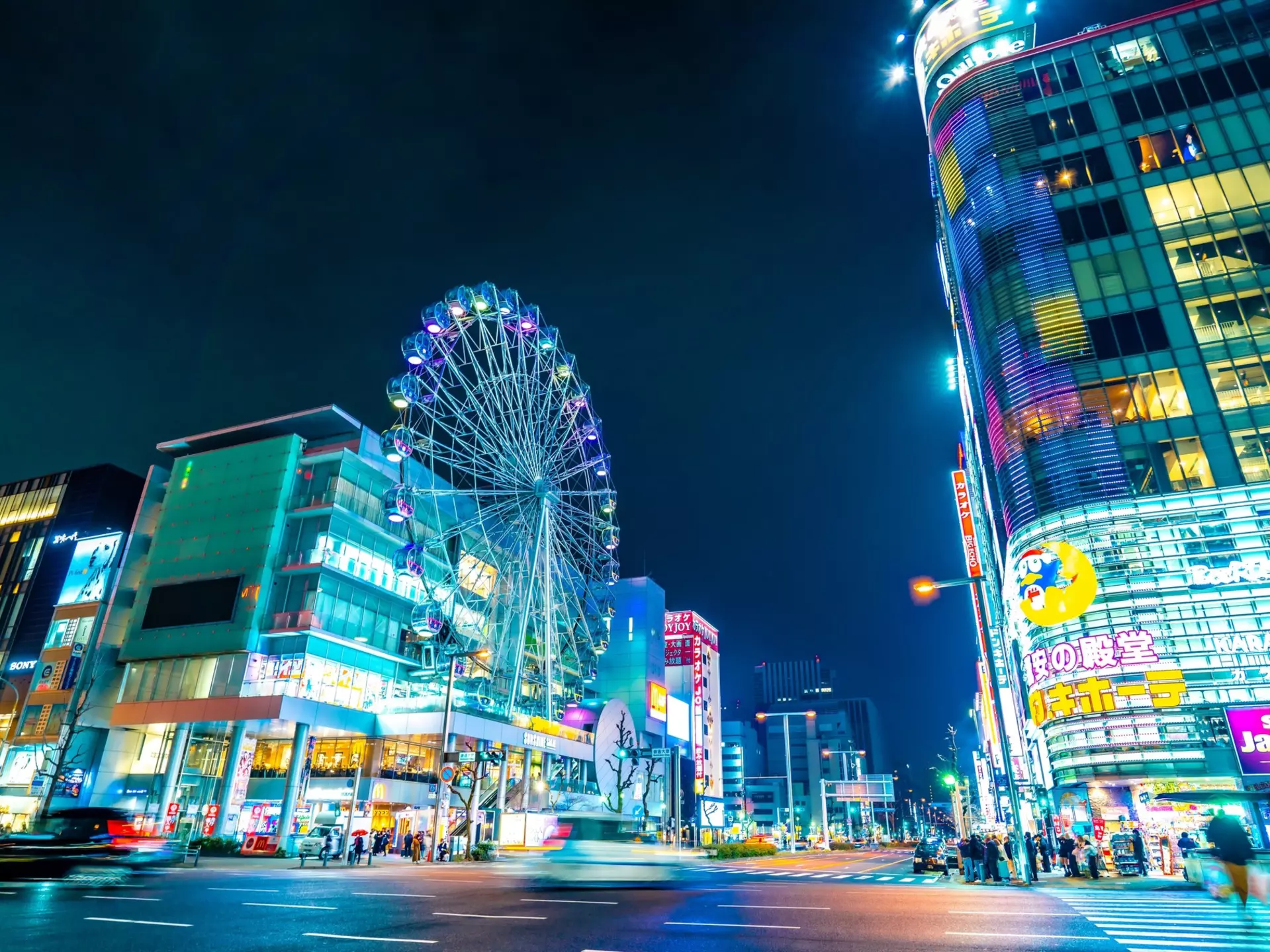 Sakae entertainment district at night in Nagoya, Japan. Kingmaya Studio/Shutterstock