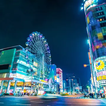 Sakae entertainment district at night in Nagoya, Japan. Kingmaya Studio/Shutterstock