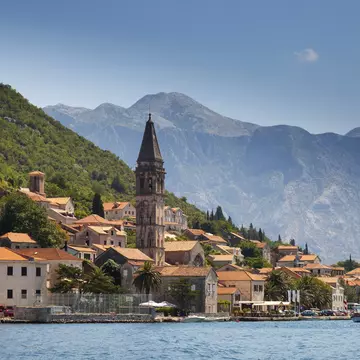 Old town landscape, Perast, Kotor Bay, Montenegro