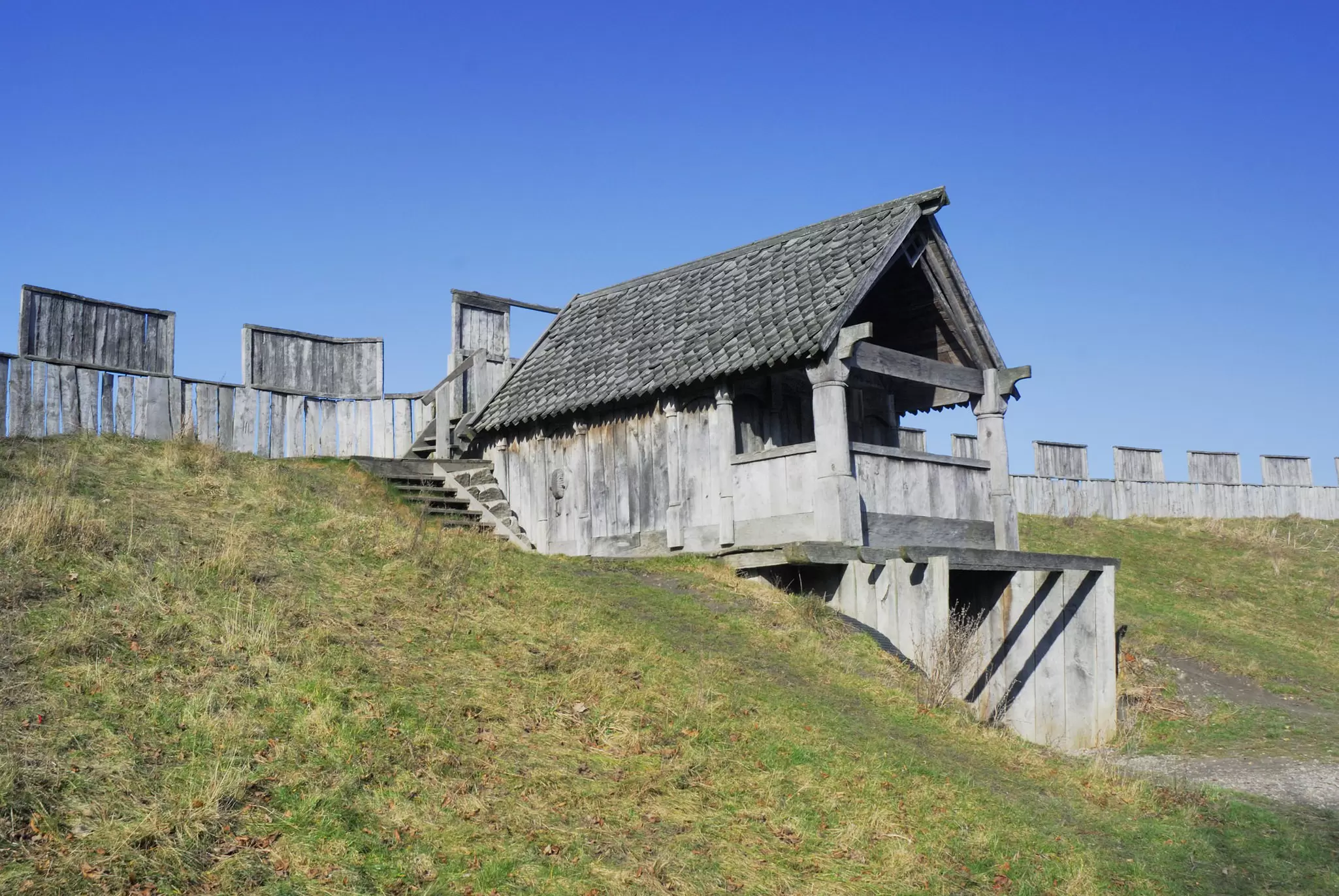 91281638
Clear Sky, History, Fort, Photography, Restoring, Horizontal, Oresund Region, Wood - Material, Outdoors, Medieval, Viking, Famous Place, Sunny, Sweden, Color Image, Trelleborg, The Past
Fortification at Viking fortress Trelleborgen.