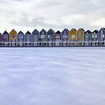 Coloured houses in old town.