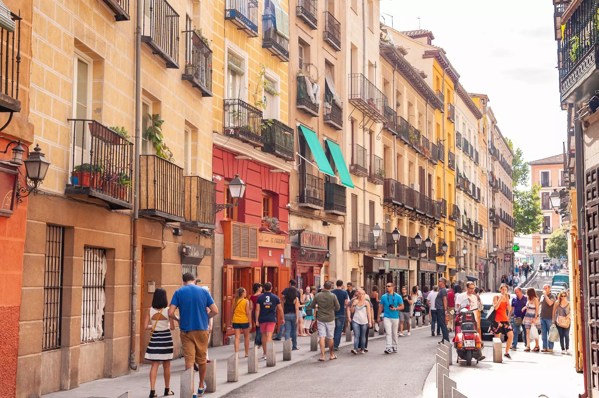 Madrid, Spain - September 16, 2012: People walking down the popular city centre street Calle Cava Baja in La Latina, License Type: media, Download Time: 2025-06-30T21:35:30.000Z, User: rhylton_redventures, Editorial: true, purchase_order: 65050 - Digital Destinations and Articles, job: Lonely Planet, client: wip , other: Rhianydd Hylton
