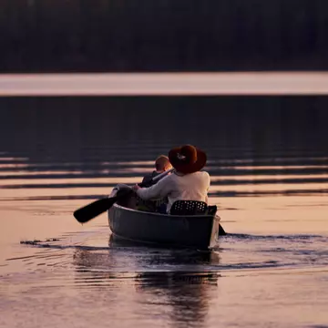 Canoeing is a perfect activity for your throwback summer vacation. Courtesy of The Resort at Paws Up