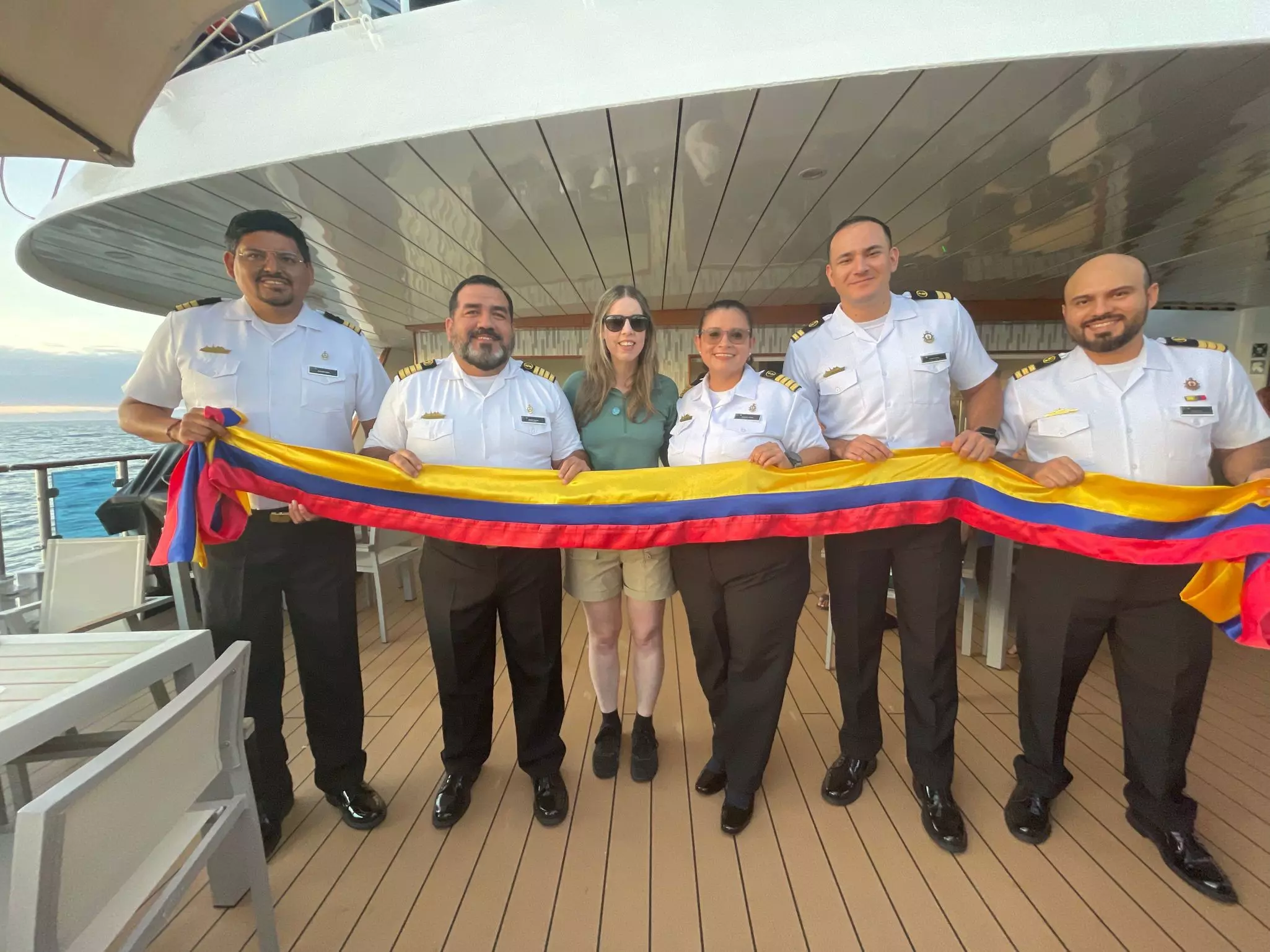 Crossing the equator on a ship