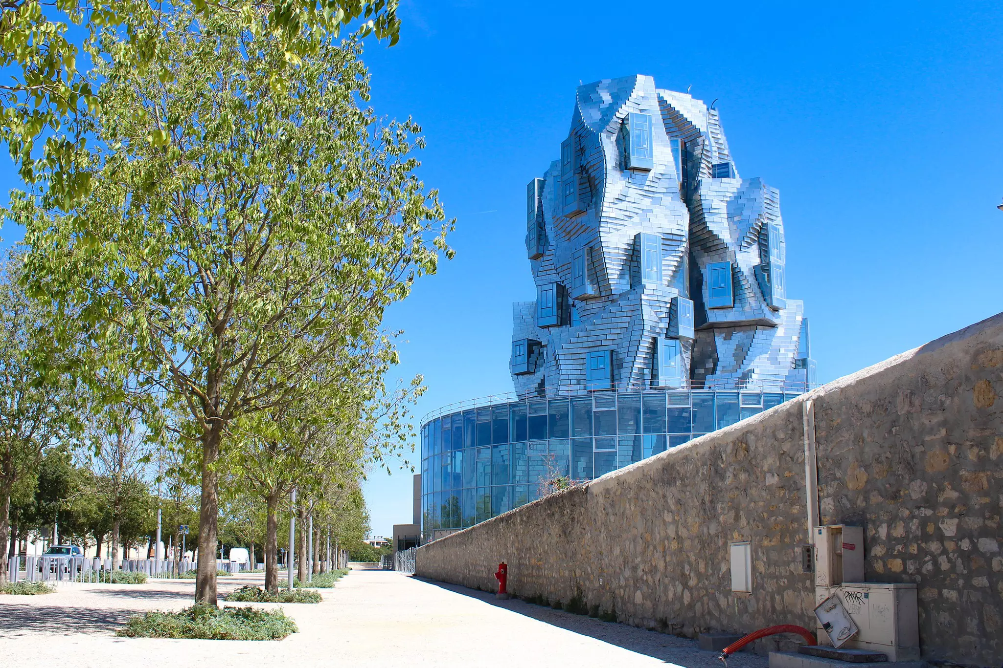 Luma Arles tower in Workshop park, a new cultural center in Arles, France.