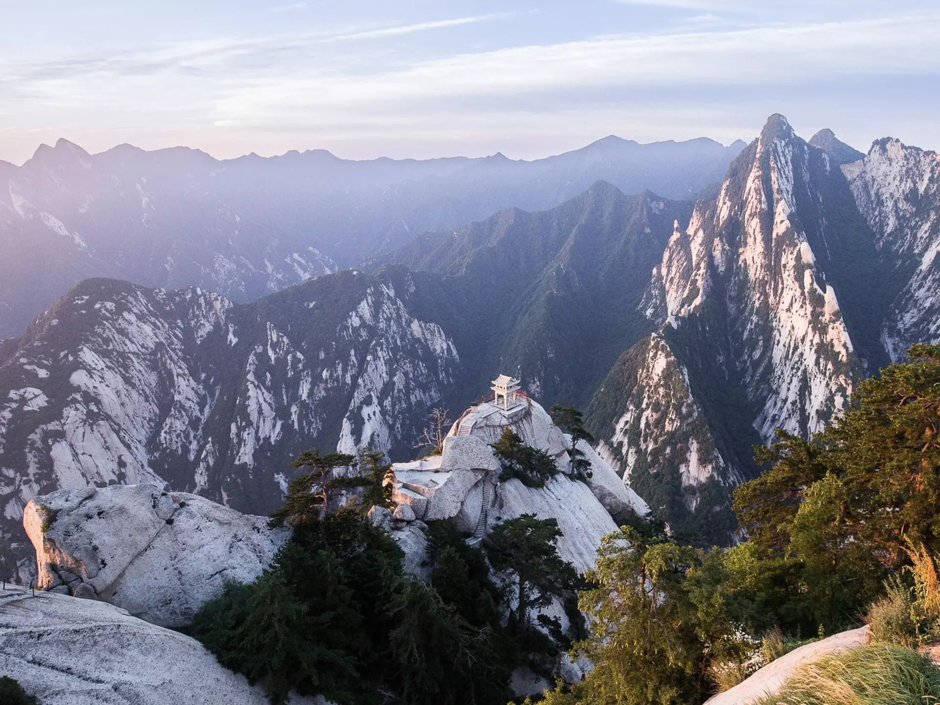 Sunrise over Hua Shan, Anhui. Germhess/Shutterstock