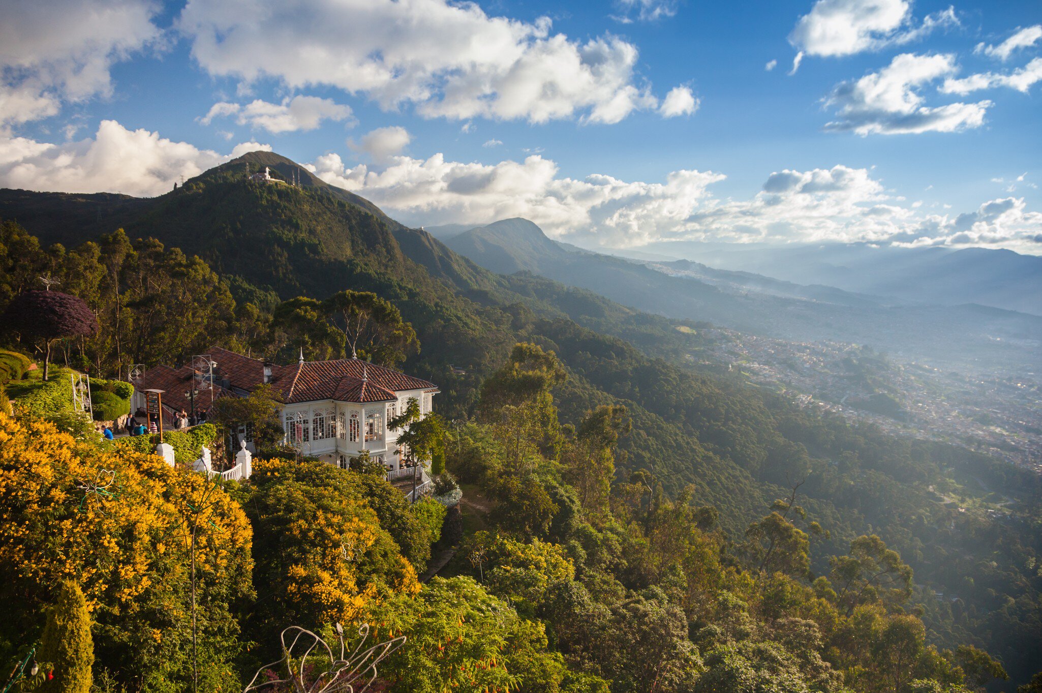 Panoramic view of Cerro de Monserrate, and Cerro de Guadalupe, the mountains right next to the City of Bogota, Colombia
Bogota; Capital Cities; Cerro de Guadalupe; Cerro De Monserrate; City; Cloud - Sky; Colombia; Color Image; Columbia; Horizontal; Latin America; Lifestyles; Mountain; Outdoors; Photography; Skyline; South America; Travel; Urban Skyline;