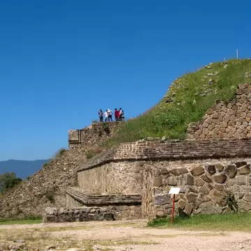 OAXACA, MEXICO - OCTOBER 4, 2022:  Tourists on the South Platform in Monte Alban; Shutterstock ID 2304509683;