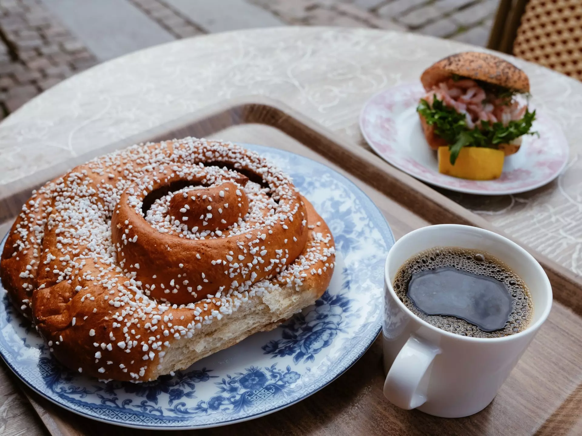 A giant cinnamon bun on the streets of Gothenburg, Sweden