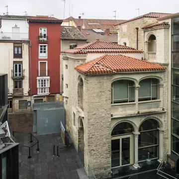 Exterior view of the Bibat museum in Vitoria, Spain.
