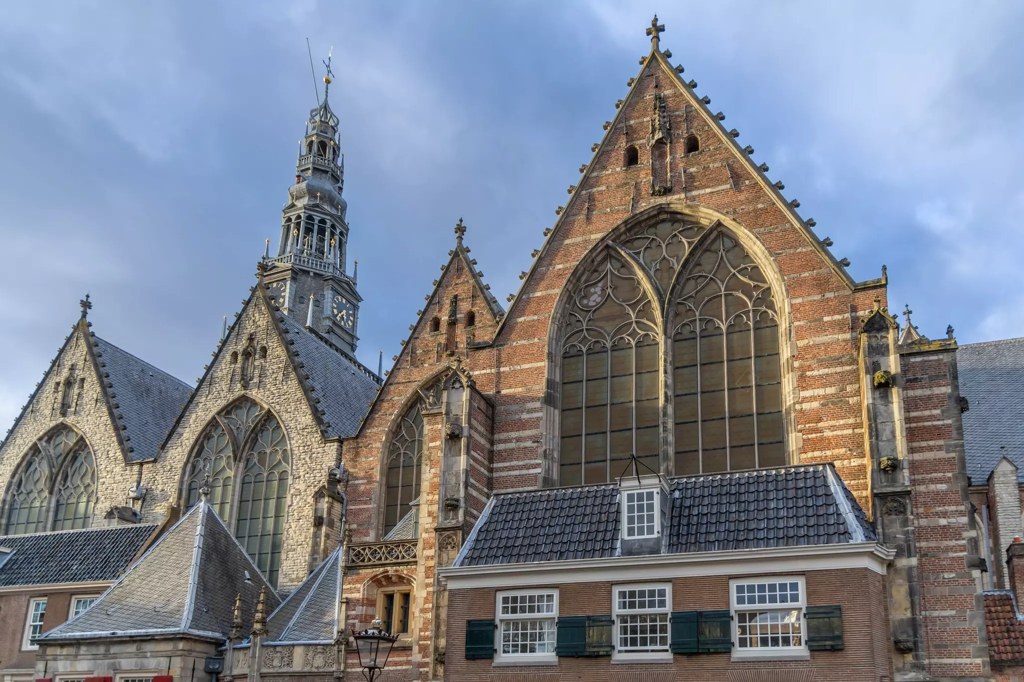 Exterior of the Oude Kerk, the oldest building in Amsterdam.