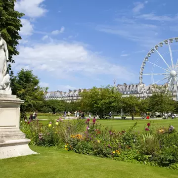 The Jardin des Tuileries garden in Paris, France