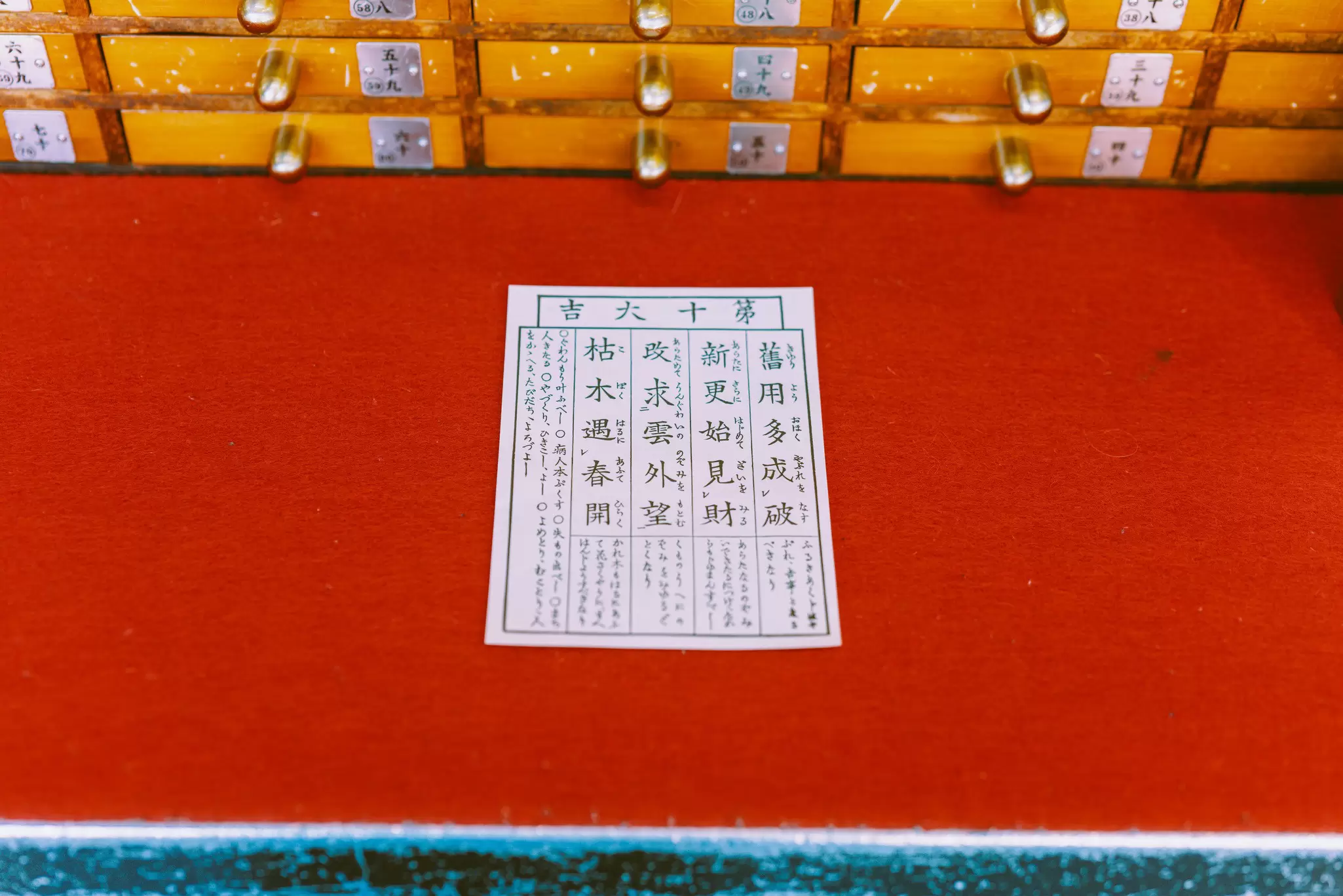 TOKYO, JAPAN. APRIL 2025. 
ASAKUSA
An omikuji (fortune) at Sensō-ji. This is a kichi (good) fortune.