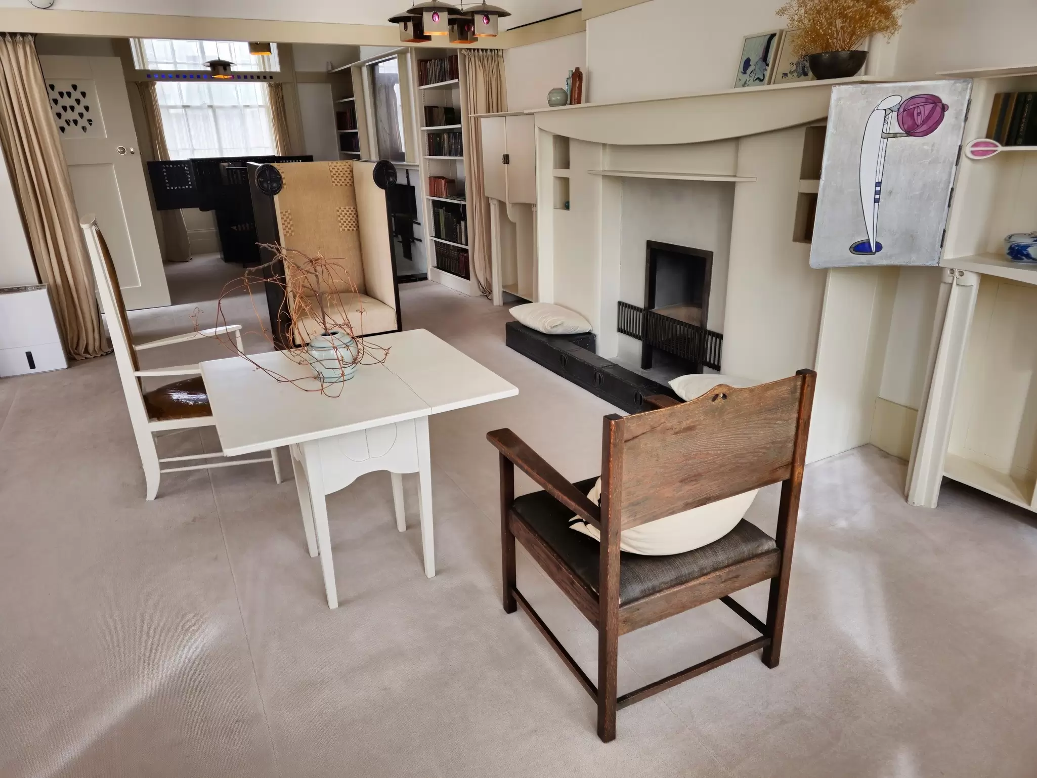View of the interior of the Mackintosh house, Hunterian Art Gallery, University of Glasgow.