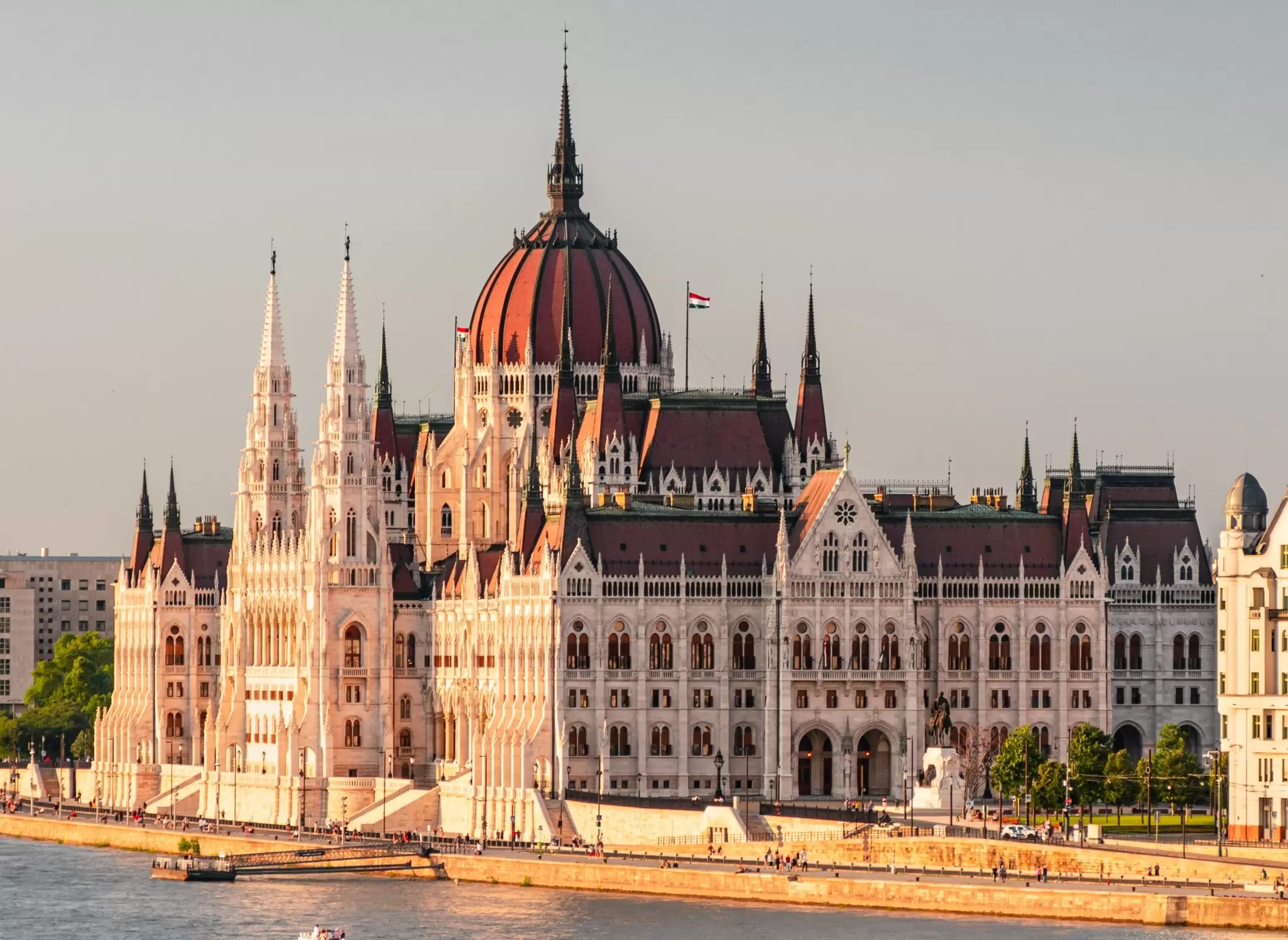 The Hungarian Parliament at dusk. Krisztian Tefner/Shutterstock