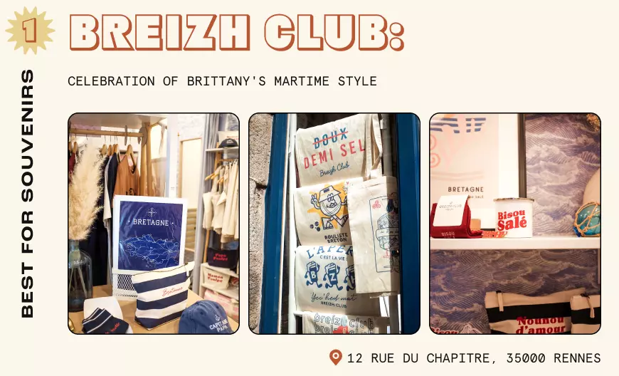 Three images of maritime-themed souvenirs, including bags, caps, tea towels, and glass floats.