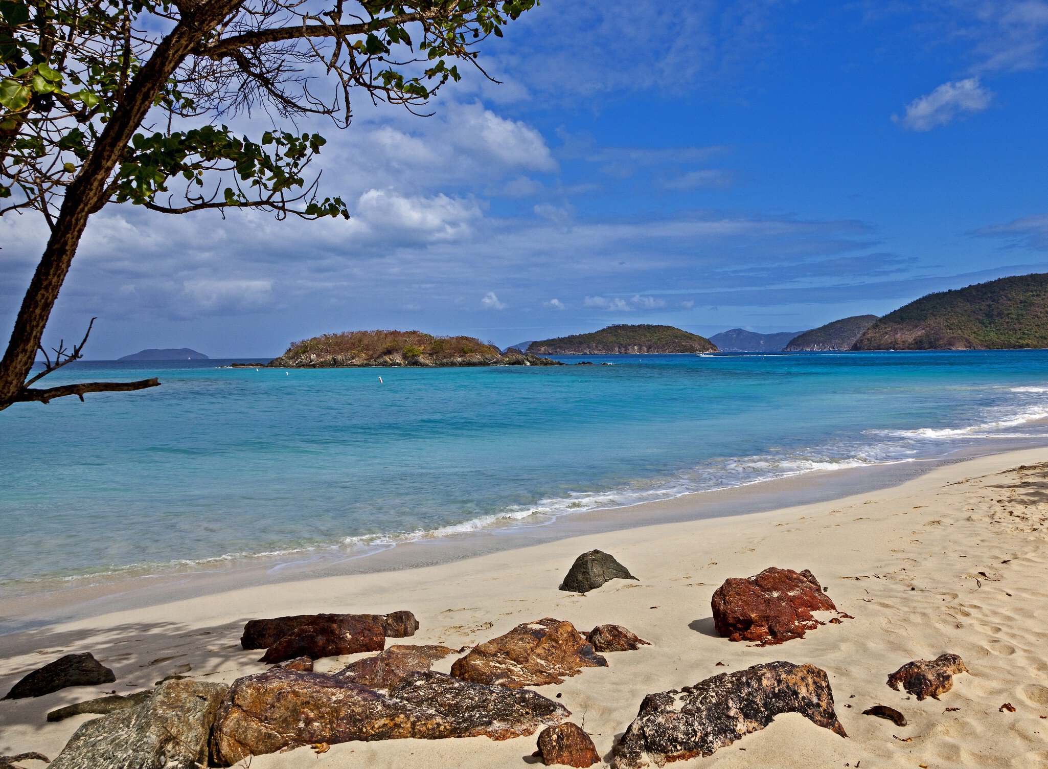 Cinnamon Bay on Island of St John in US Virgin Islands
