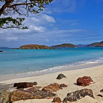 Cinnamon Bay on Island of St John in US Virgin Islands