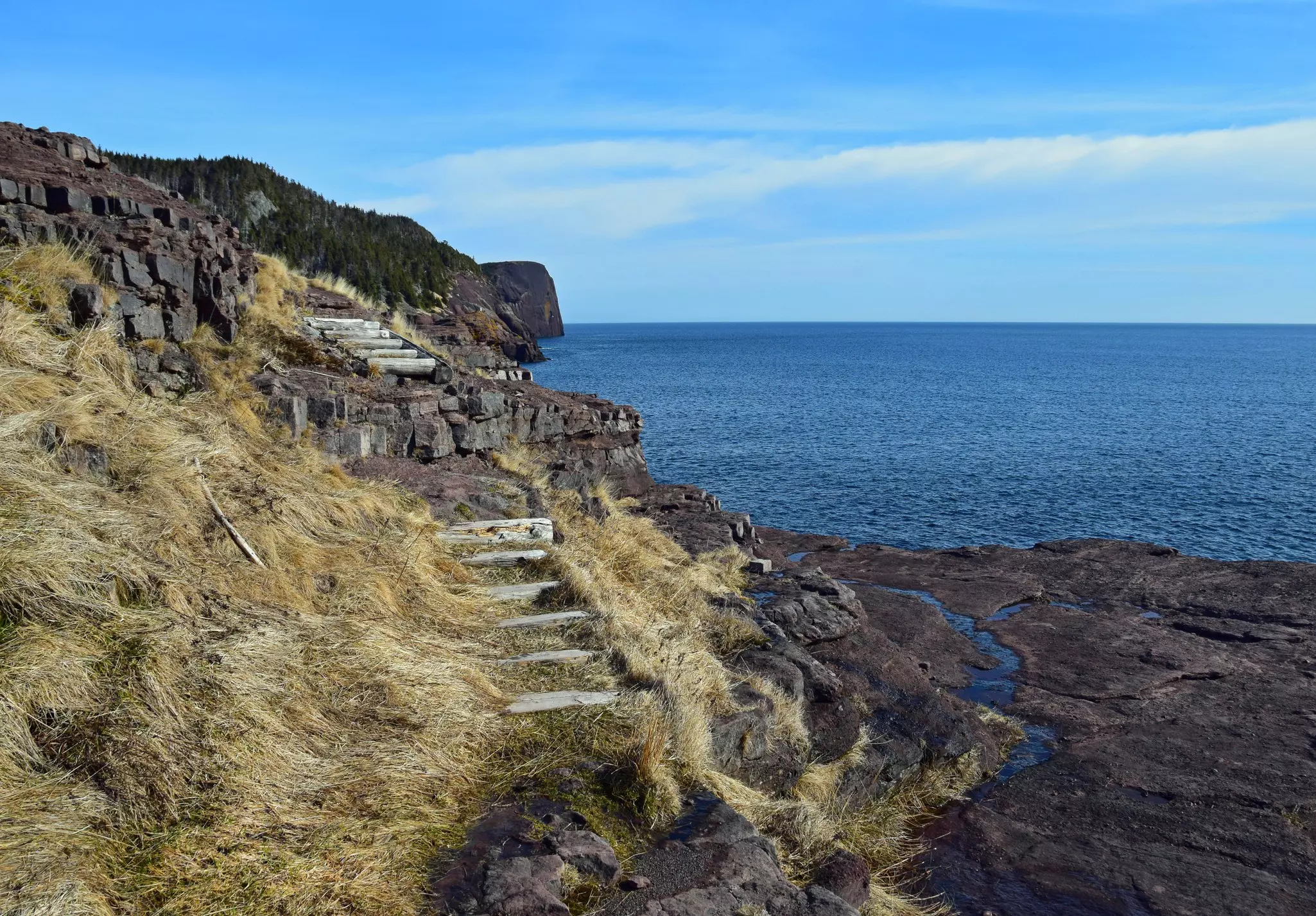 rugged shoreline landscape along the East Coast trail, Newfoundland