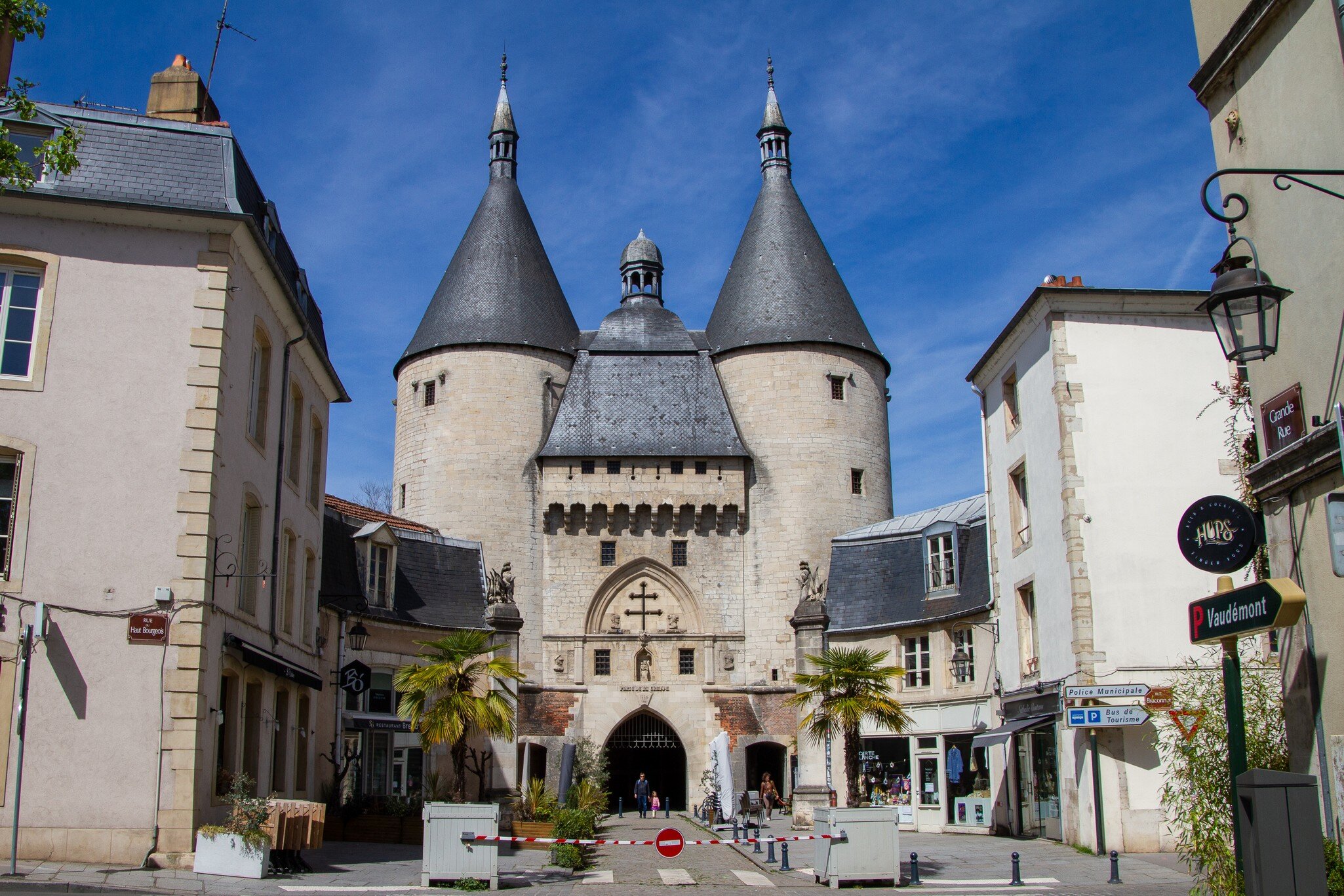Nancy, France, April 18, 2022. The Porte de la Craffe is an imposing vestige of the medieval fortifications, erected in the 14th century
