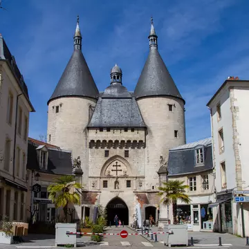 Nancy, France, April 18, 2022. The Porte de la Craffe is an imposing vestige of the medieval fortifications, erected in the 14th century