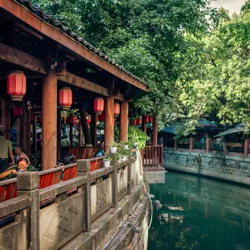 Chongdeyuan teahouse, Chengdu, Sichuan province, China.
