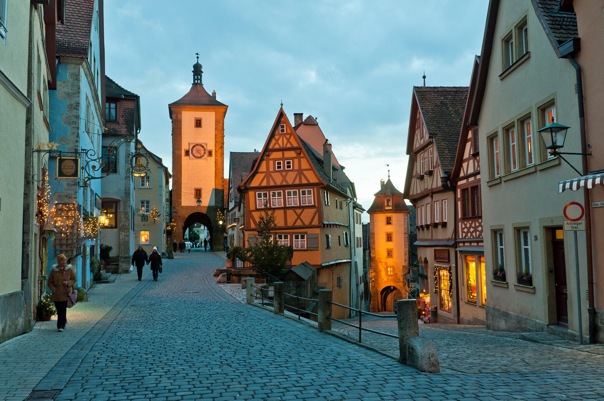 Rothenburg ob der Tauber in Bavaria, Germany.