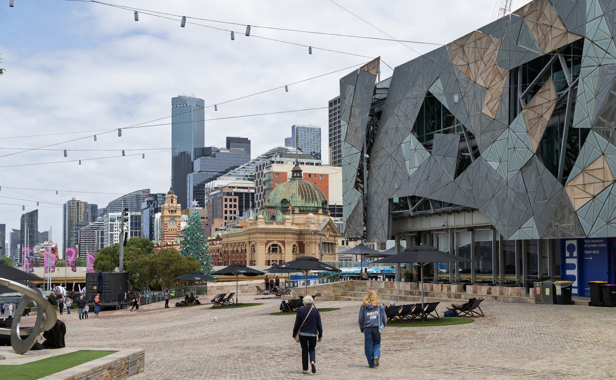 Ian Potter Australian art centre in Federation Square, Melbourne, Victoria, Australia.