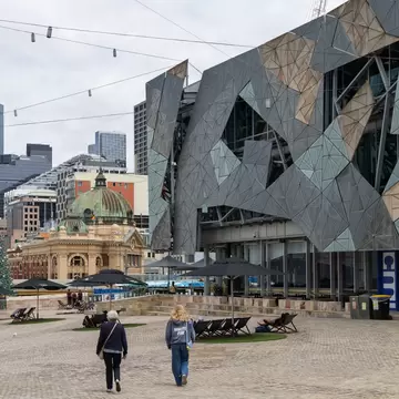 Ian Potter Australian art centre in Federation Square, Melbourne, Victoria, Australia.