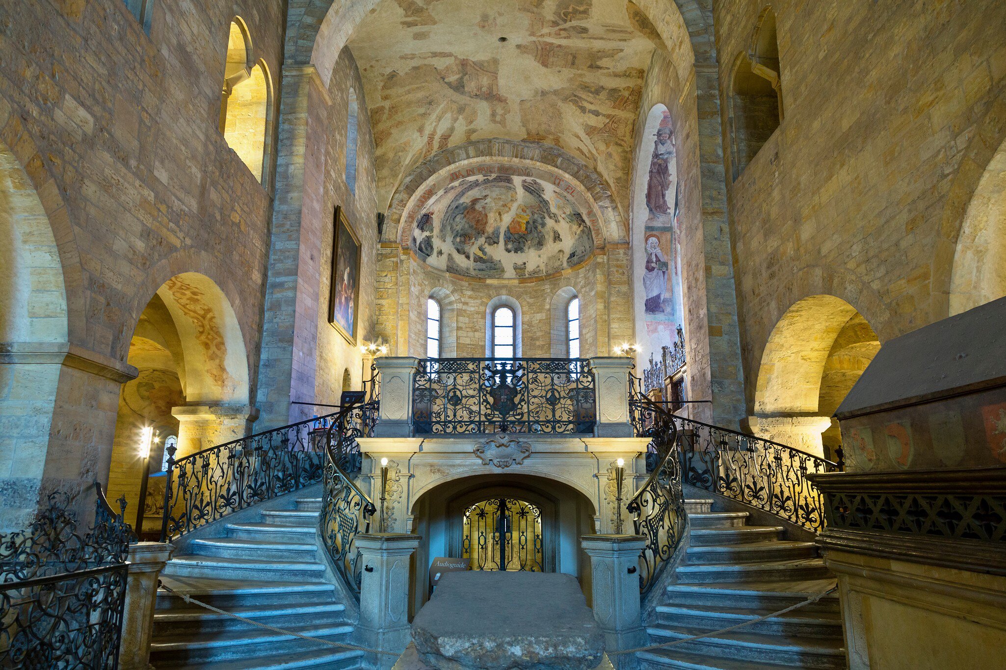Inside St George's Basilica in Prague, Czech Republic. 