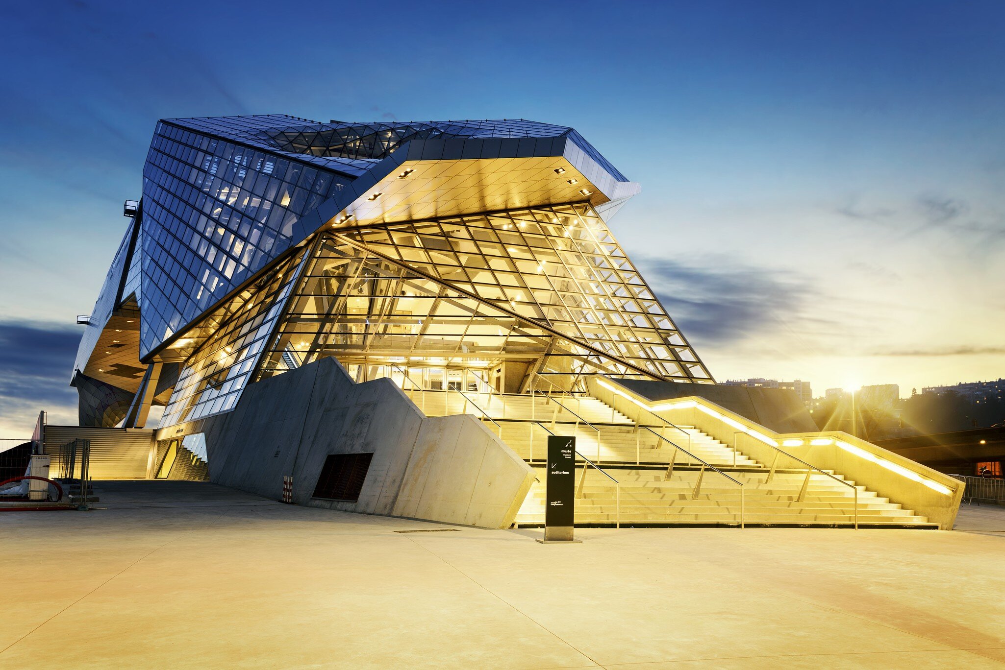 LYON, FRANCE, DECEMBER 22, 2014 : Musee des Confluences just inaugurated. Musee des Confluences is located at the confluence of the Rhone and the Saone rivers and a project of the Confluence district