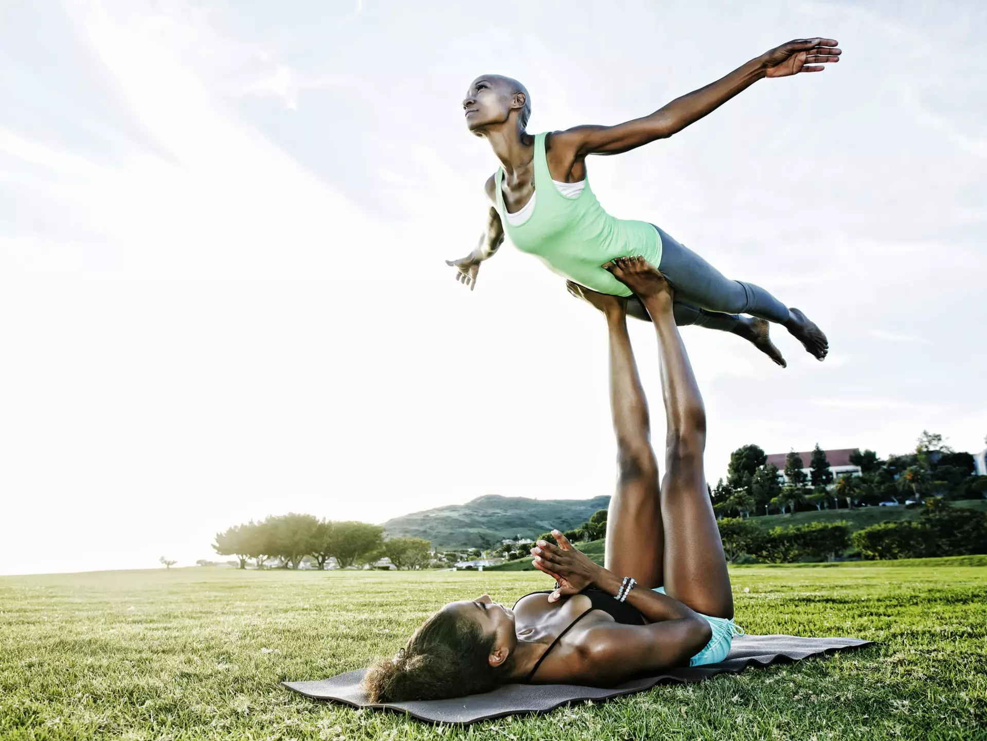 580506613
30-34 years, 40-44 years, acro yoga, african-american ethnicity, arms outstretched, balance, balancing, bald, barefoot, bonding, California, cancer, cancer survivor, cloud, color image, copy space, daughter, day, exercise, exercise mat, family, fitness, friend, full length, grass, harmony, health, healthy, healthy living, holding, horizontal, illness, laying, lifestyle, lifting, looking up, Los Angeles, mat, mature adult, mature women, mid adult, mid adult women, mother, nature, outdoors, park, people, photography, physical fitness, practicing, serious, shorts, strength, stretching, strong, sun, tank-top, together, two people, United States, woman, working out, yoga