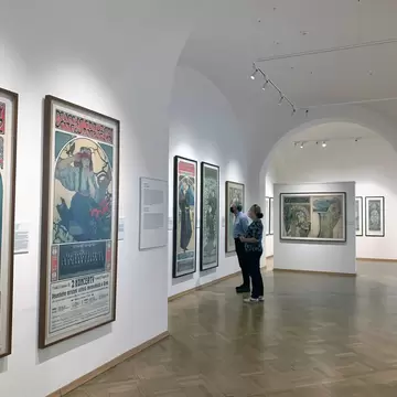Exposition of the Alphonse Mucha Museum in Prague, Czech Republic.