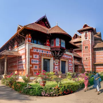 Exterior of Napier Museum in Thiruvananthapuram District of Kerala, India.