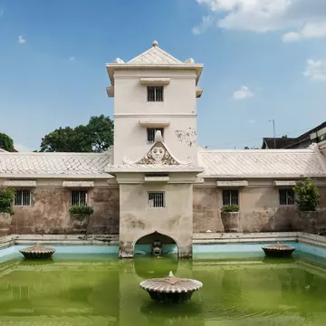 Interior pond of palace in solo surakarta indonesia