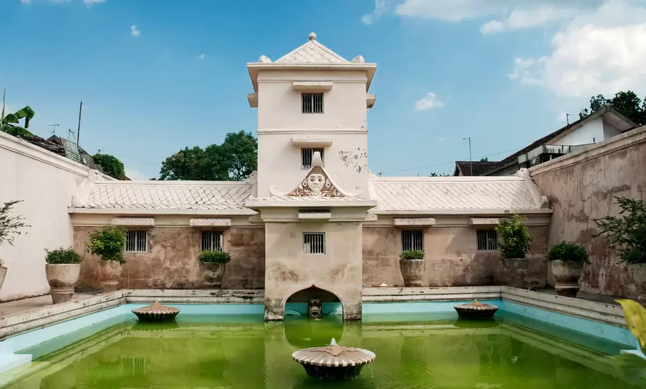Interior pond of palace in solo surakarta indonesia