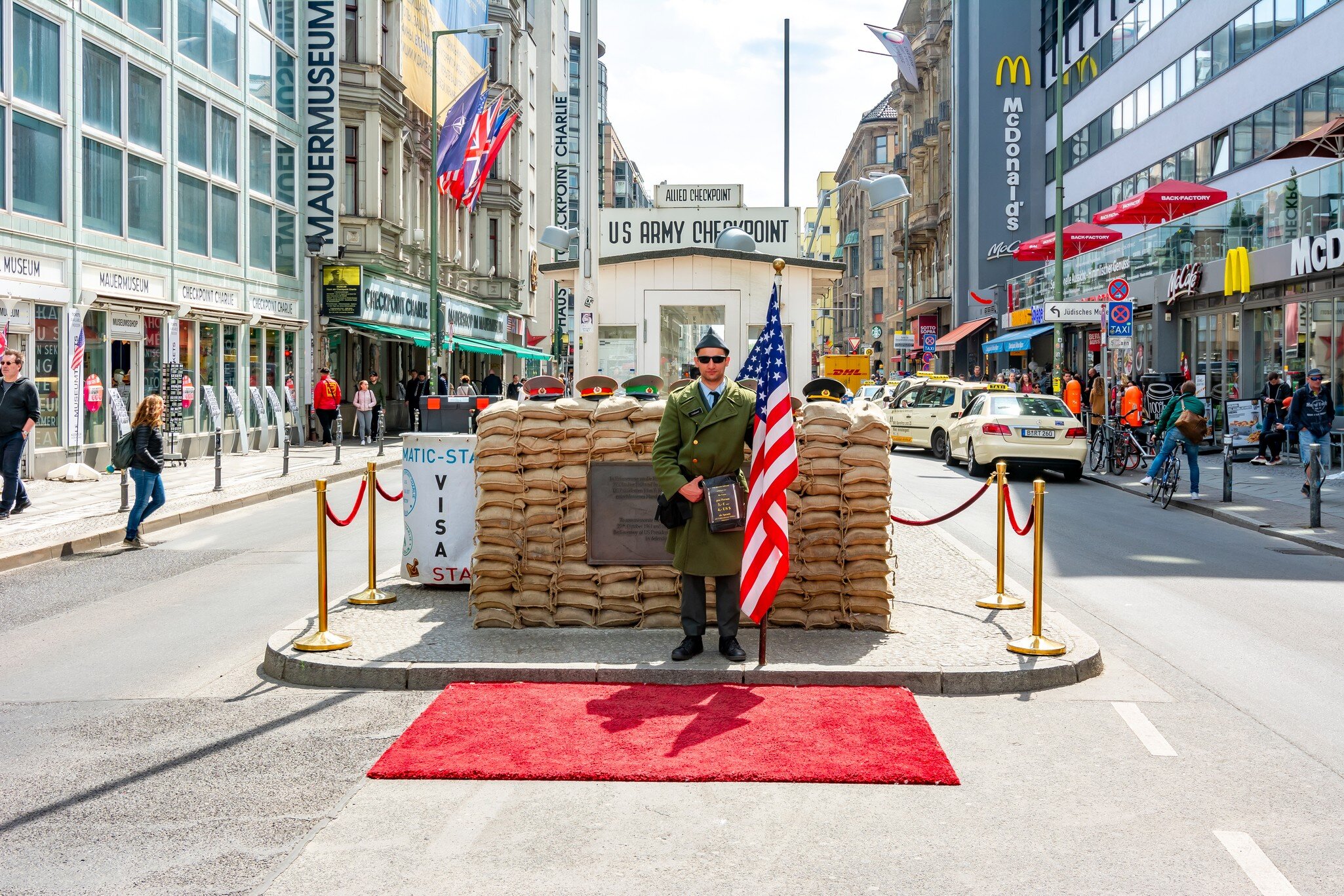 Checkpoint Charlie in Berlin, Germany.