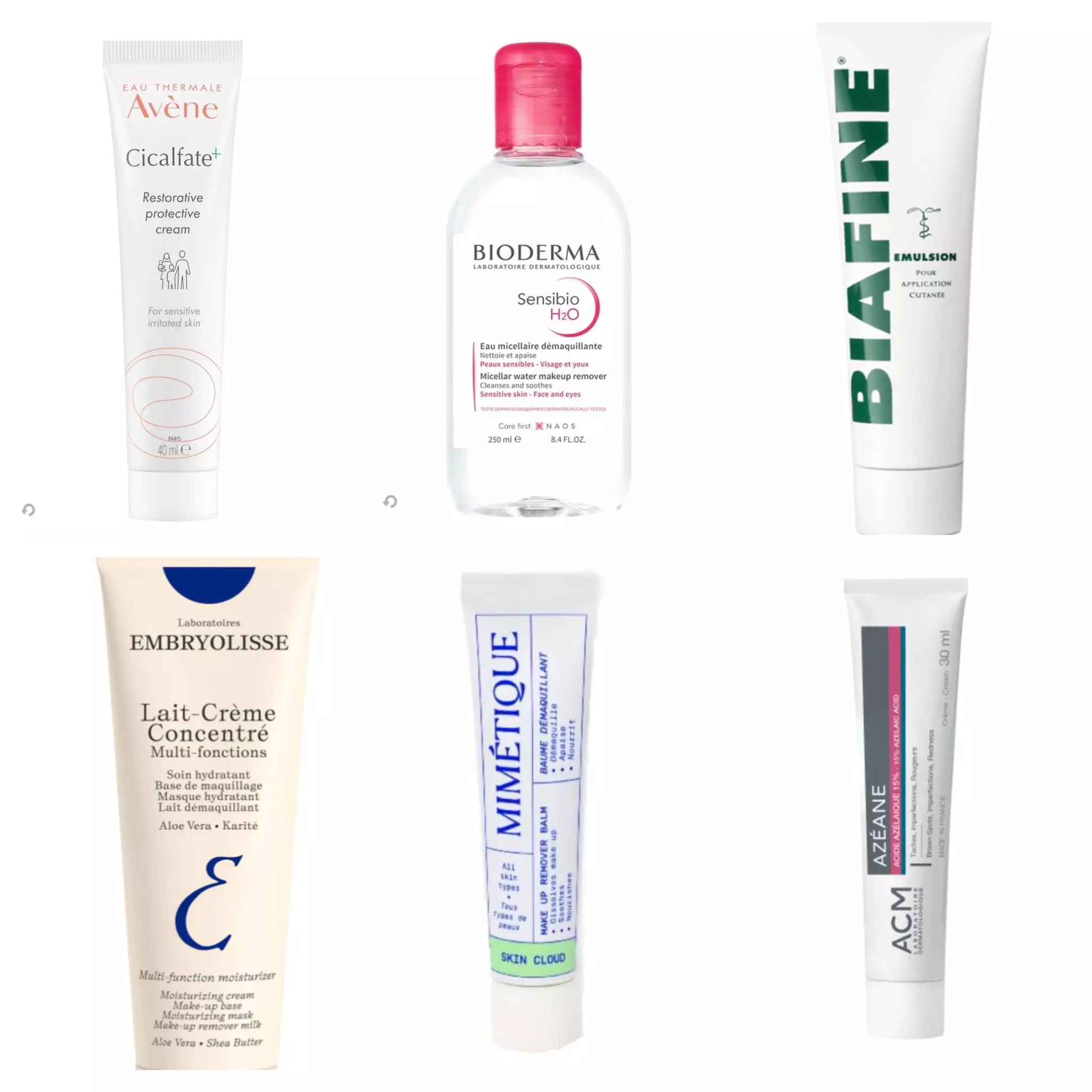Six French skin-care products