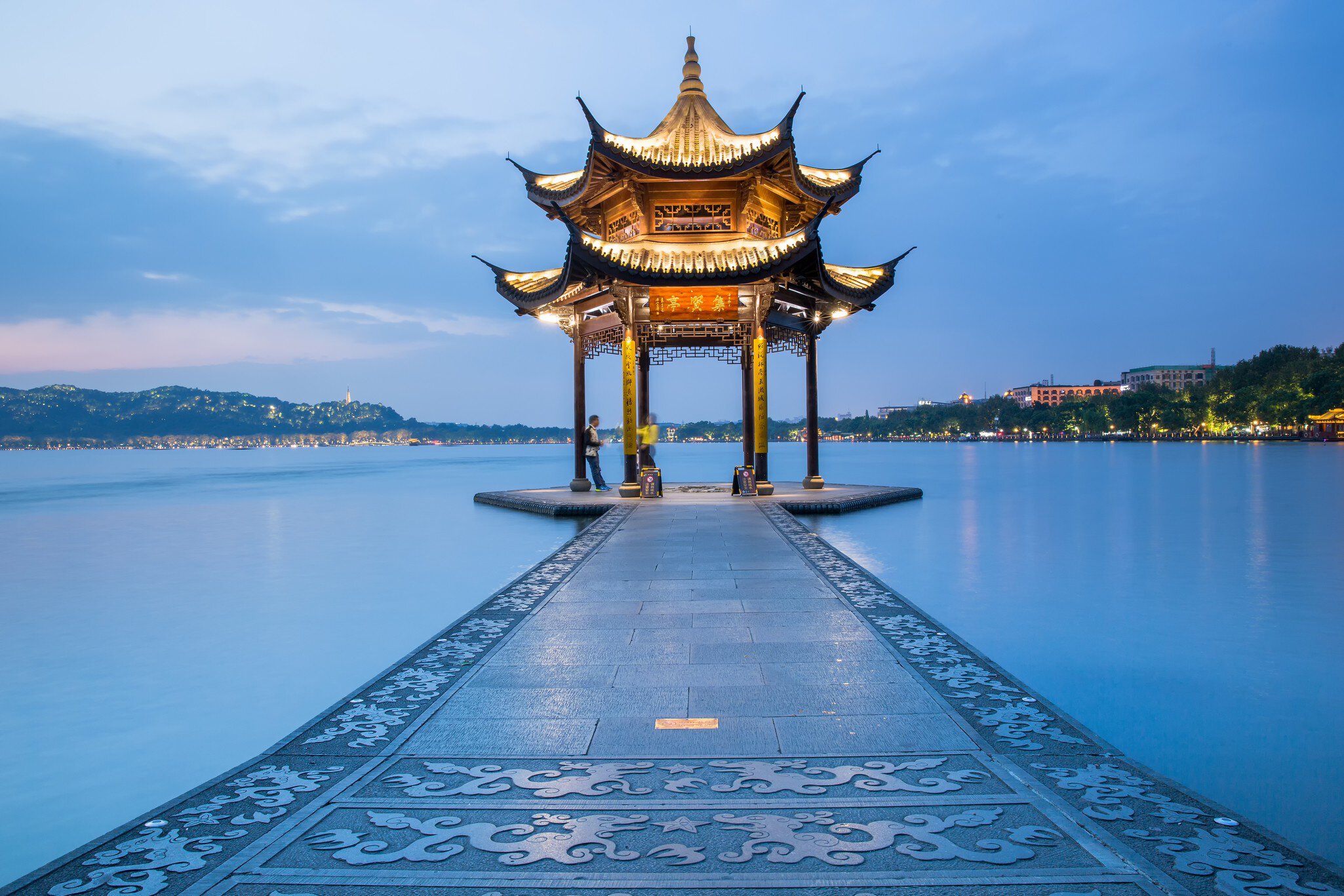 Jixian Pavilion of Hangzhou West Lake, China