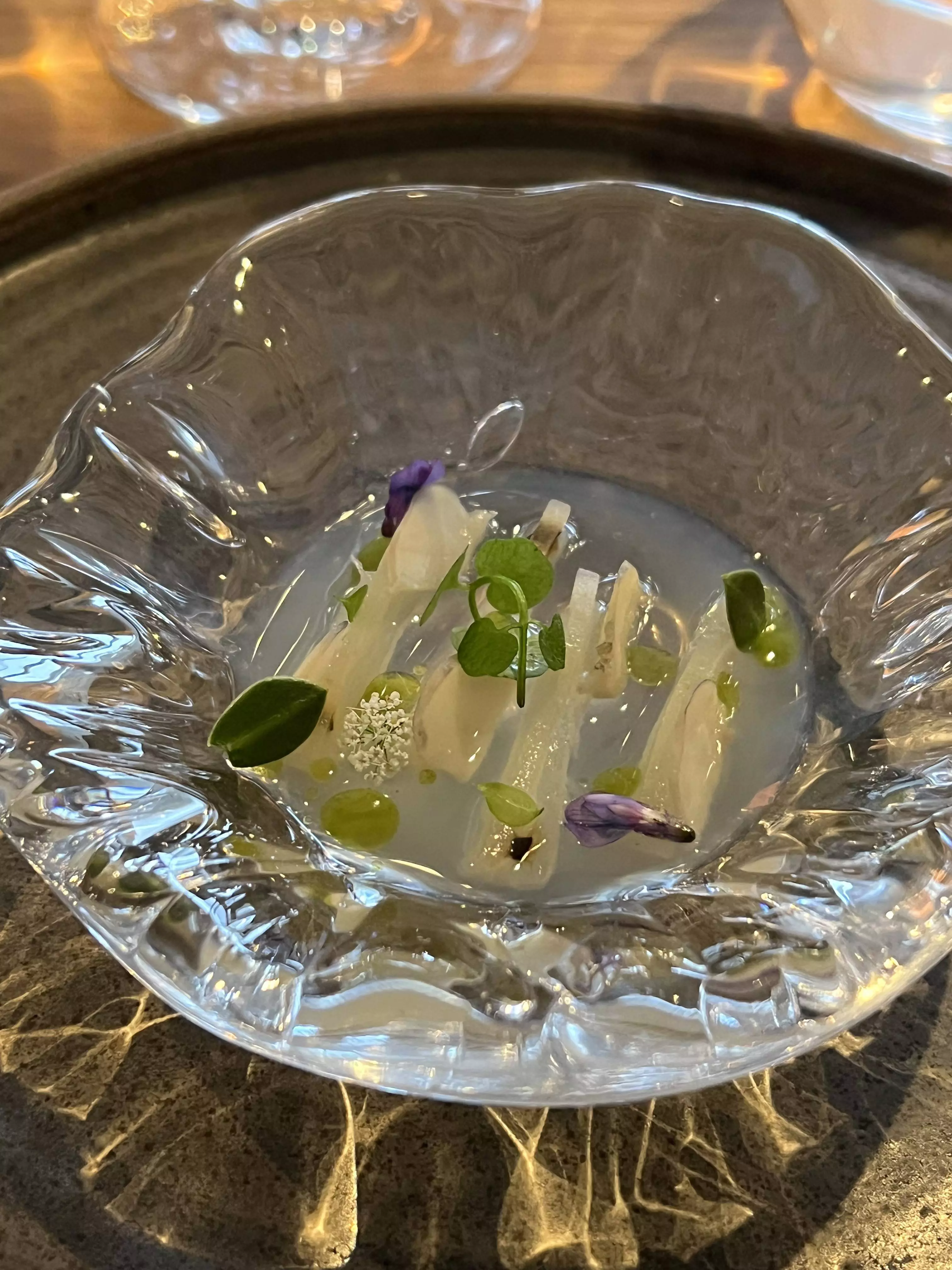 Snails with coriander oil at Paz in Torshavn, Faroe Islands