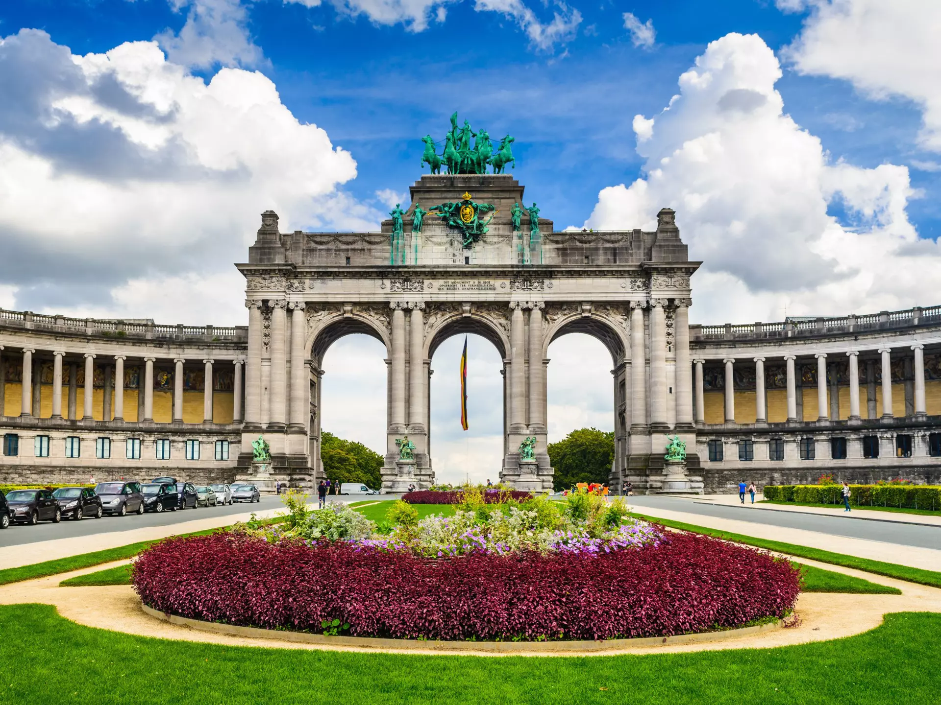 Bruxelles, Belgium. Parc du Cinquantenaire with the Arch built for the Golden Jubilee celebrations of Belgian independence in 1880.
arch, attraction, belgian, belgium, brussels, bruxelles, cinquantenaire, city, cityscape, design, europe, famous, independence, jubilee, landmark, military, monument, park, place, tourism, travel, urban