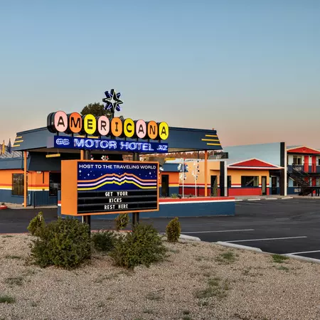 The Americana Motor Hotel in Flagstaff, Arizona.
