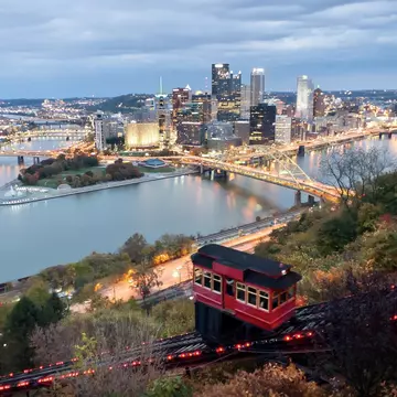 The views of Pittsburgh’s from the top of the Duquesne Incline are a highlight of any visit to the city. Marc Guitard/Getty Images
